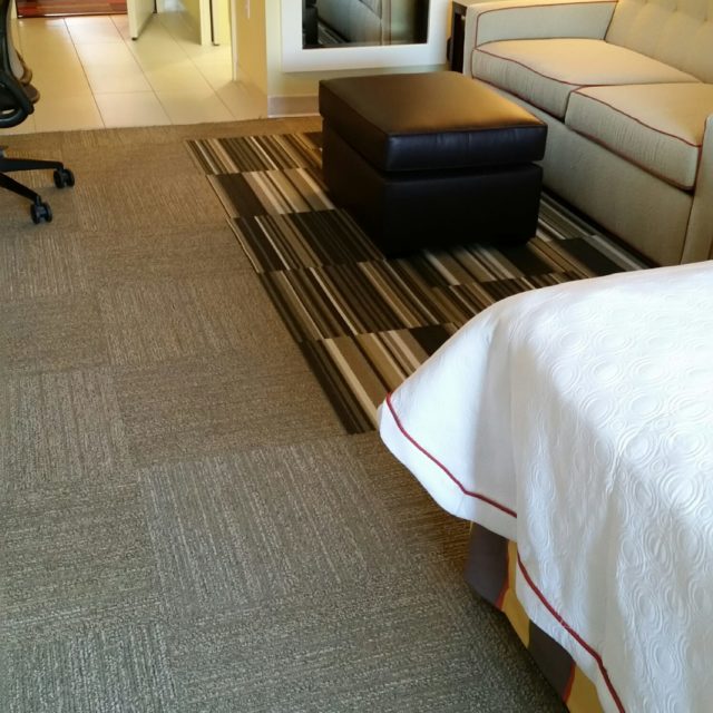 Carpet in hotel bedroom