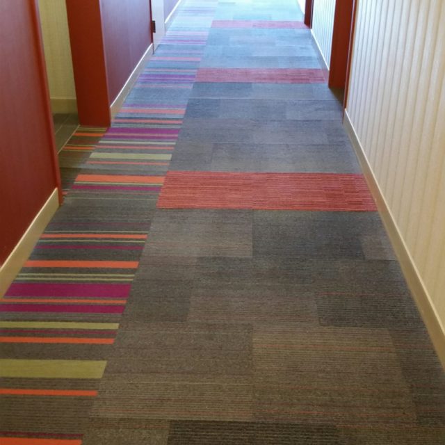 Hotel hallway carpet tile