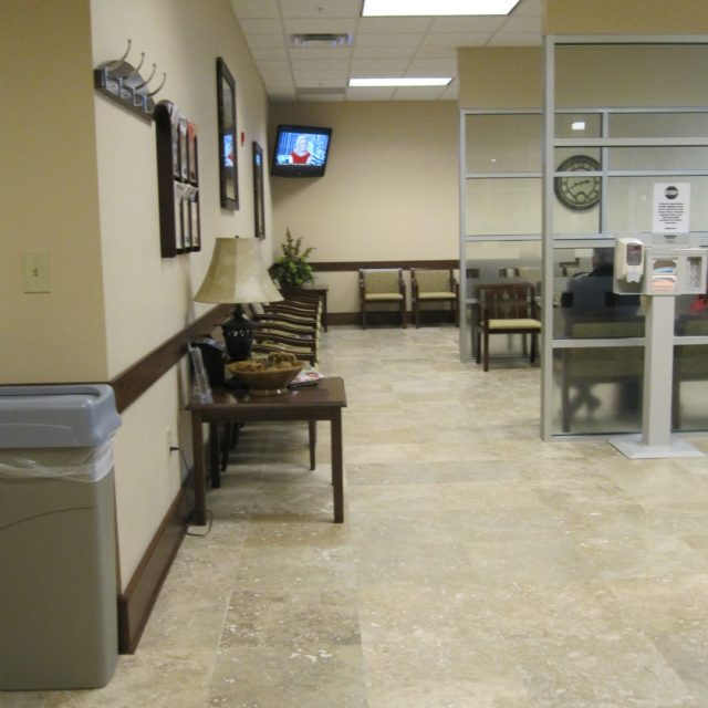 waiting room with new floors